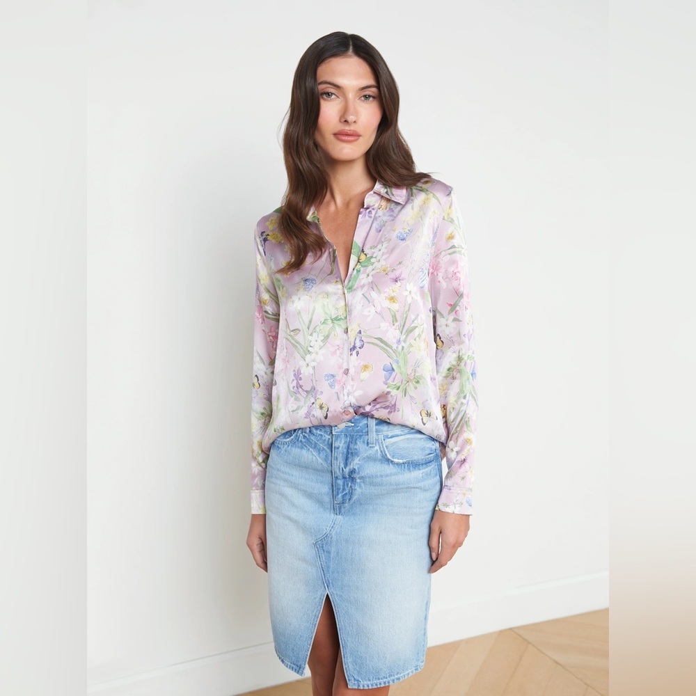 L’Agence Tyler Silk Blouse Size M